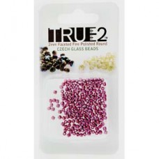 Fire Polish True 2mm Pastel Burgundy Aprx 2gm