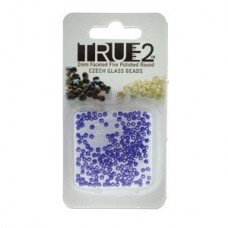 Fire Polish True 2mm Cobalt Luster Aprx 2gm