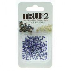 Fire Polish True 2mm Cobalt Celsian-aprx 2gm