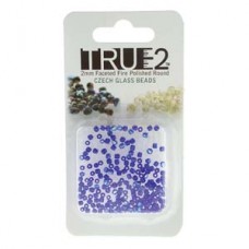 Fire Polish True 2mm Cobalt Ab Aprx 2gm