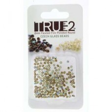 Fire Polish True 2mm Olive Ab Copper Lnd Aprx 2gm