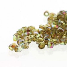 Fire Polish True 2mm Olive Brown Rainbow 600/bg