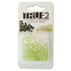 Fire Polish True 2mm Olive Appx 2gm