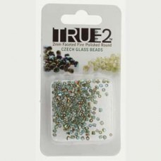 Fire Polish True 2mm Aqua Orange Rnbw Aprx 2gm