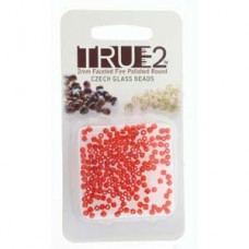 Fire Polish True 2mm Siam Aprx 2gm