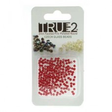 Fire Polish True 2mm Red Opaque-aprx 2gm