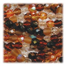 Fire Polish Mix 4mm Wheatberry -per 100 Bds