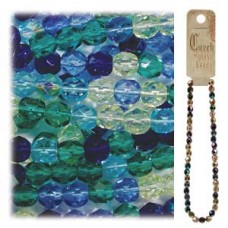 Fire Polish 4mm Lagoon 100 Bds/ Str