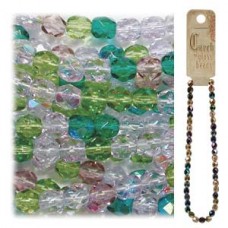 Fire Polish 4mm Lavender Garden-100 Bds/ Str