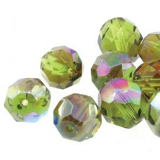 Fire Polish 4mm Olive Brown Rnbw 40bd/st 10st/bg