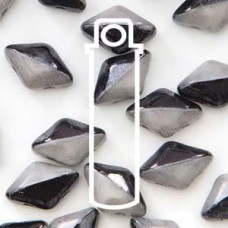 Gemduo 8x5mm Duet Blk/wht Grey Lstr 8+ Gm/tb