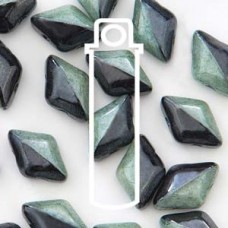 Gemduo 8x5mm Duet Blk/wht Green Lstr 8+ Gm/tb