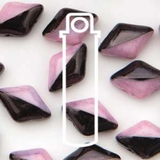 Gemduo 8x5mm Duet Blk/wht Lilac Lstr 8+ Gm/tb