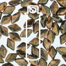 Gemduo 8x5mm Duet Blk/wht Bronze Lstr 8+ Gm/tb