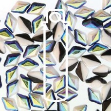 Gemduo 8x5mm Duet Blk/wht Ab 8+ Gm/tb