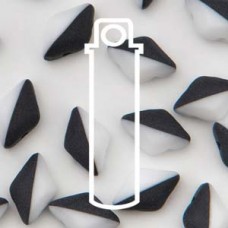 Gemduo 8x5mm Duet Blk/wht Matt 8+ Gm/tb