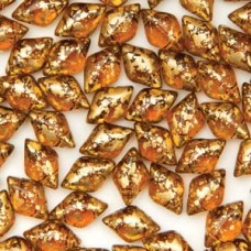 Gemduo 8x5mm Gold Splash Smk Topaz 100 Gm/bg