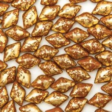 Gemduo 8x5mm Gold Splash Brown Opq 100 Gm/bg