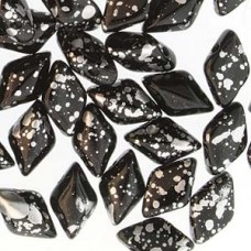 Gemduo 8x5mm Silver Splash Jet 100 Gm/bg