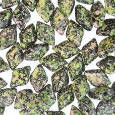 Gemduo 8x5mm Jet-grn Pink Confetti 100gm/bg