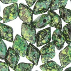 Gemduo 8x5mm Jet Green Confetti 100gm/bg