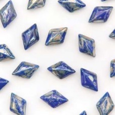 Gemduo 8x5mm Royal Blue Picasso 100 Gm/bg