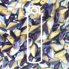 Gemduo 8x5mm Duet Navy Ivory Ab 8+ Gm/tb