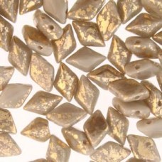 Gemduo 8x5mm Gold Splash Gray Opaque 100 Gm/bg