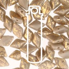 Gemduo 8x5mm Gold Splash Gray Opaque 8+ Gm/tb