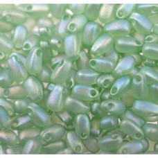 Long Drop 3 X 5.5mm Sea Glass Green Matte-250 Gm/bg (2134F)