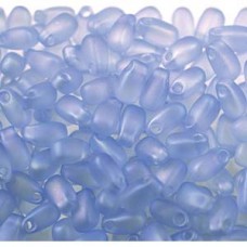 Long Drop 3 X 5.5mm Matte Tr Lt Sapphire Ab-250 Gm/bg (2135F)