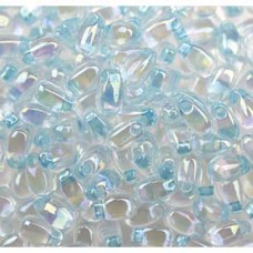 Long Drop 3 X 5.5mm Glacier Blue Lined Crystal Ab-250 Gm/bg (269)