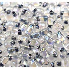 Long Drop 3 X 5.5mm Noir Lined Crystal Ab-250 Gm/bg (283)