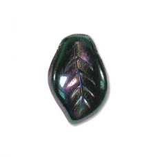 Leaf 9x14mm Purple Iris Prcd Per 100