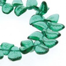 Leaf 12x7mm Teal Prcd Per 100
