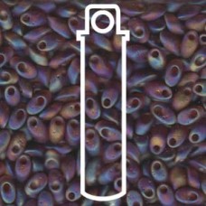 Long Magatama 4x7mm Matte Tr Dk Topaz-aprx 8.5gm (134FR)