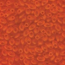 Long Magatama 4x7mm Matte Tr Orange-100gm (138F)