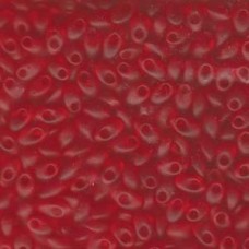 Long Magatama 4x7mm Matte Tr Red Orange-100gm (140F)