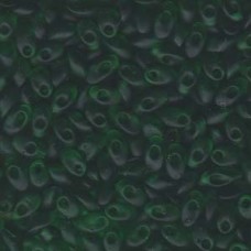 Long Magatama 4x7mm Matte Tr Green -100gm (146F)