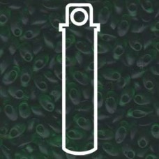 Long Magatama 4x7mm Matte Tr Green -aprx 8.5gm (146F)