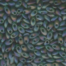 Long Magatama 4x7mm Matte Tr Green Ab-100gm (146FR)