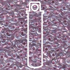 Long Magatama 4x7mm Spkl Orchid Lined Cryst-aprx 8.5gm (1523)