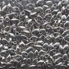 Long Magatama 4x7mm Palladium Plated-50 Gm Bag (194)