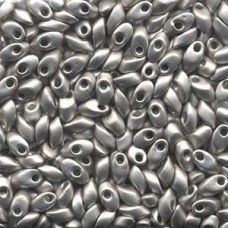 Long Magatama 4x7mm Palladium Plated Matte-50 Gm Bag (194F)