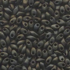 Long Magatama 4x7mm Matte Olive Iris-100 Gm Bag (2013)