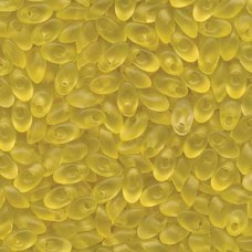 Long Magatama 4x7mm Matte Trans Pale Yl-100 Gm Bag (2101F)