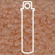 Long Magatama 4x7mm Matte Tr Lt Peach -aprx 8.5gm (2102F)