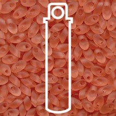 Long Magatama 4x7mm Rose Frosted Trans-8.5 Gm/tb (2103F)