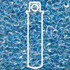 Long Magatama 4x7mm Aqua-lined Crystal Ab-8.5 Gm/tb (2149)