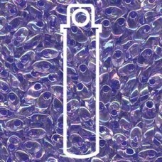 Long Magatama 4x7mm Lavender-lined Crystal Ab-8.5 Gm/tb (2150)